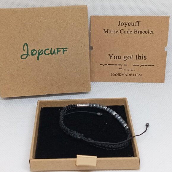 NWT Joycuff Morse Code Handmade "You Got This" Unisex Adjustable Bracelet #15 - Picture 15 of 16